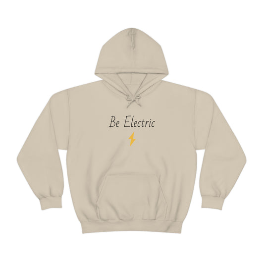 Hoodie with Cotton/Polyester blend- Be Electric