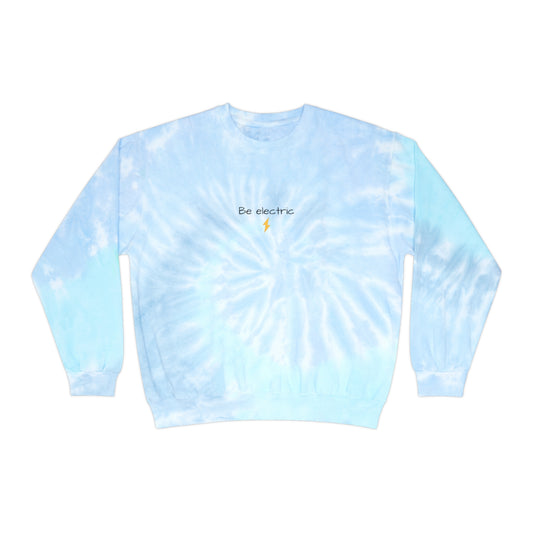Crew Neck Cotton-Polyester Blend Be Electric Crewneck Sweatshirt